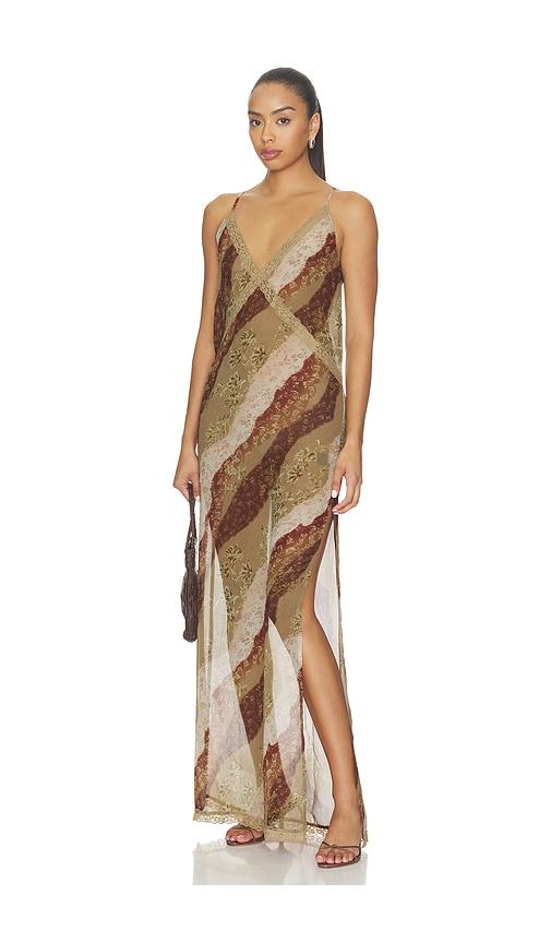 lioness melrose maxi dress in multi. - size l (also in m, s, xl, xs, xxs)