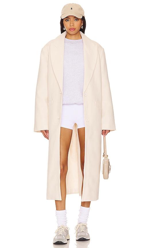 lioness olsen coat in cream. - size l (also in s, m)