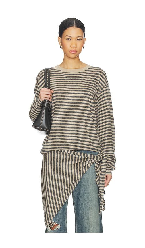 lioness olsen knit in tan,dark grey. - size m (also in s, xs)