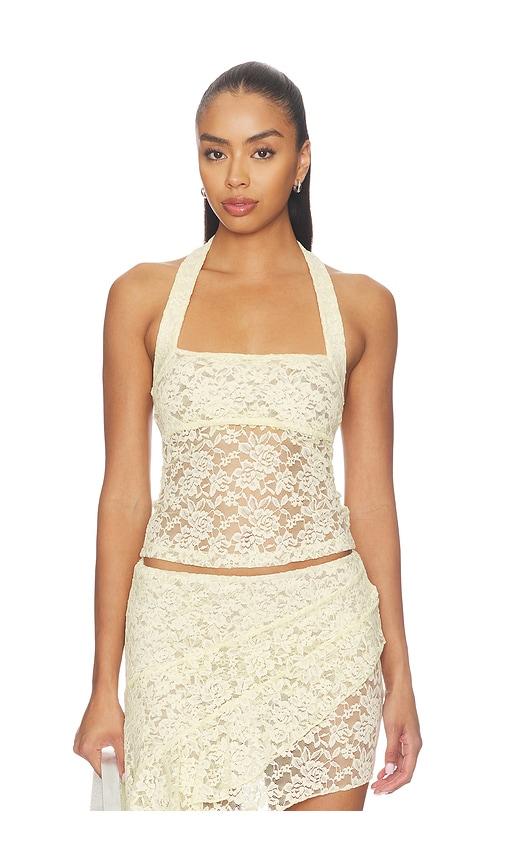 lioness palisades halter top in neutral. - size l (also in s, m)