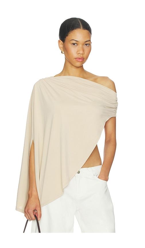 lioness reborn poncho in beige. - size m (also in s, xl)