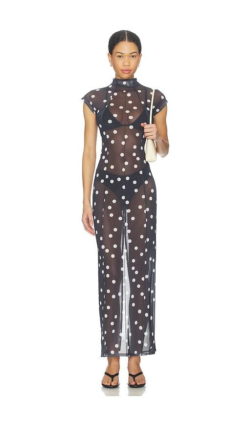 lioness redefined maxi dress in black,white. - size xs (also in xxs)