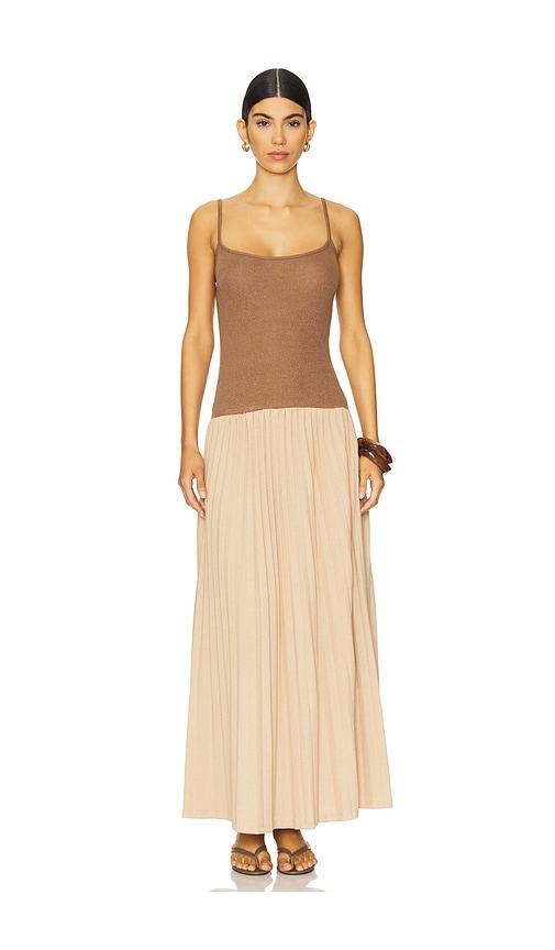lioness renaissance maxi dress in chocolate. - size l (also in m)