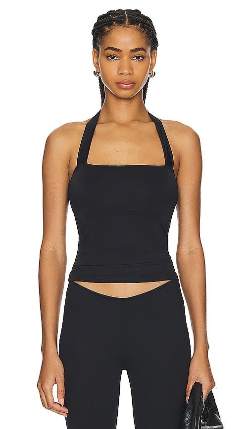 lioness rouje halter top in black. - size l (also in xl)