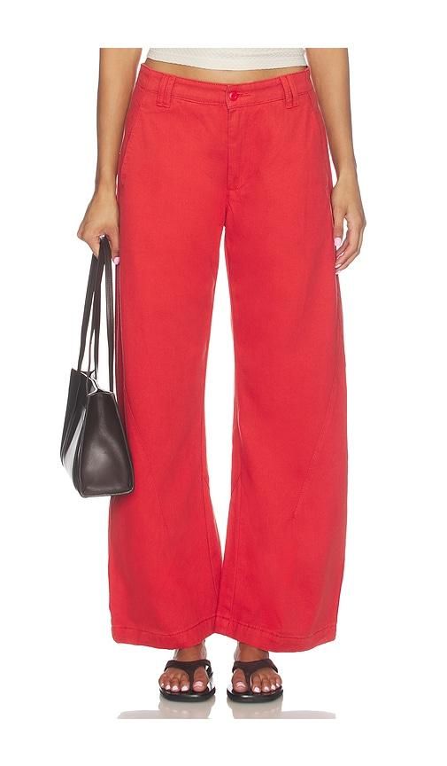 lioness sideline jeans in red. - size xs (also in xxs)