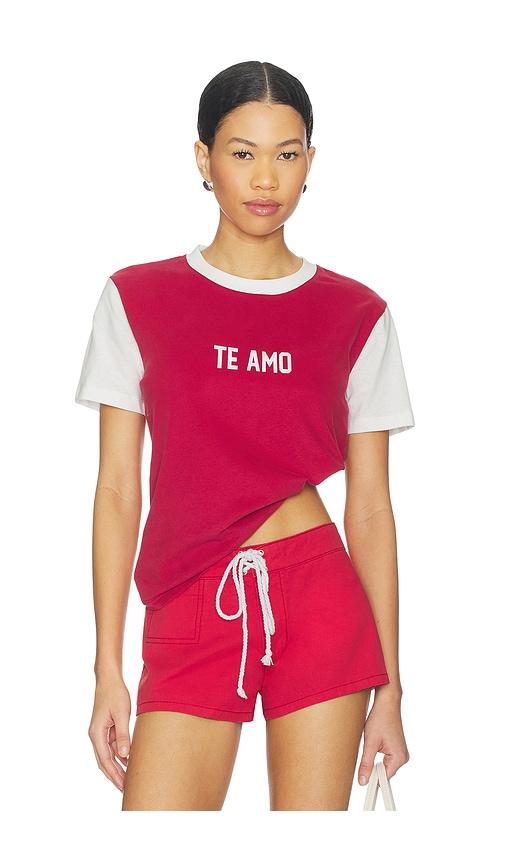 lioness te amo tee in red,white. - size s (also in xs, xxs)