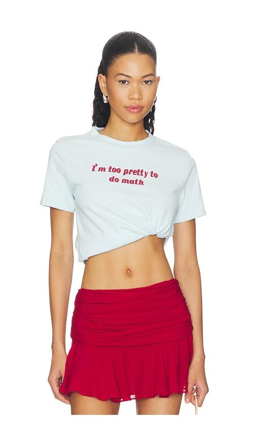 lioness too pretty tee in baby blue. - size l (also in s, xs, m)