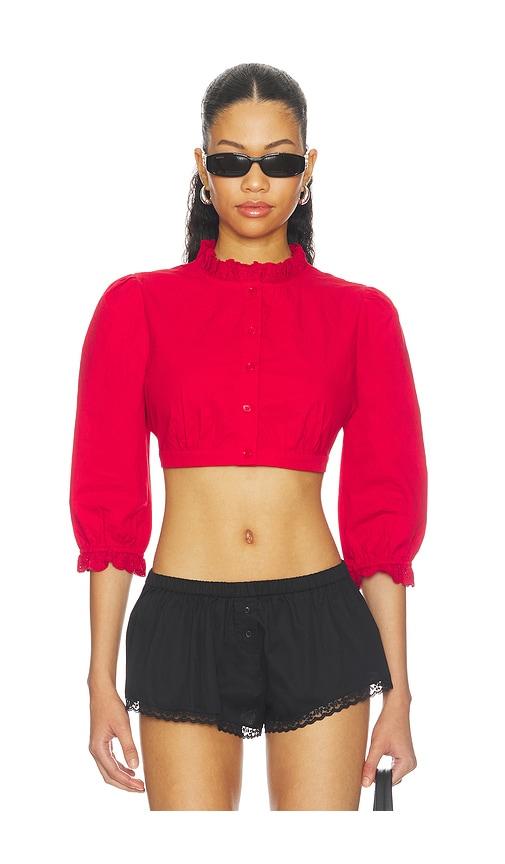 lioness totti top in red. - size l (also in xxs, xs, s, m)