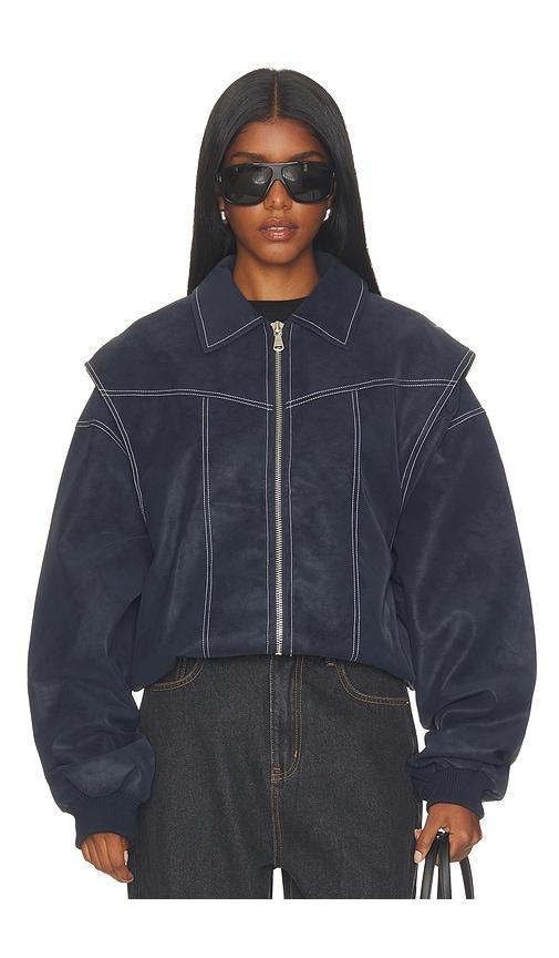 lioness vista bomber jacket in navy. - size l (also in m, s, xl, xs, xxs)