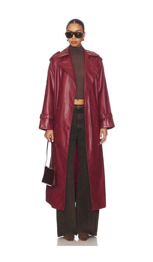 lioness x revolve penny trench coat in red. - size m (also in s, xs)