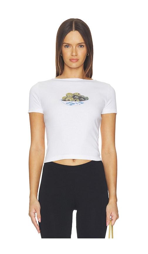 lisa says gah alex tee shirt in white. - size l (also in m, s, xl, xs, xxl)