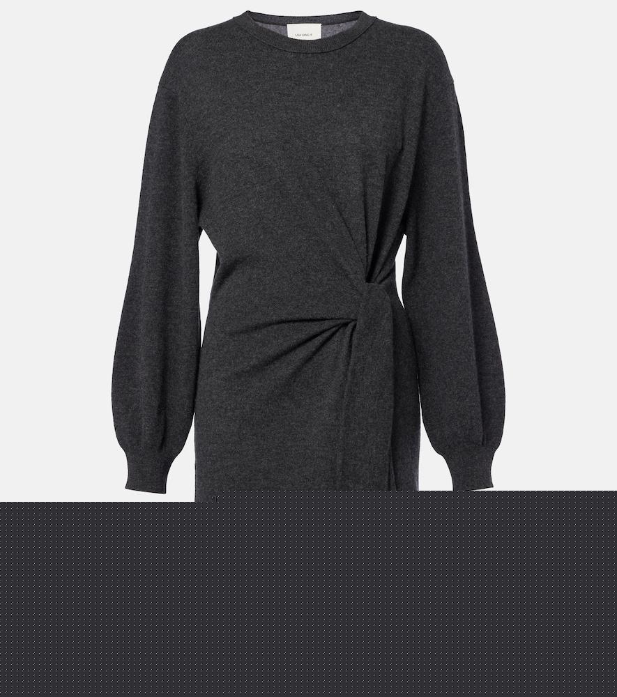 lisa yang abrielle gathered cashmere sweater dress