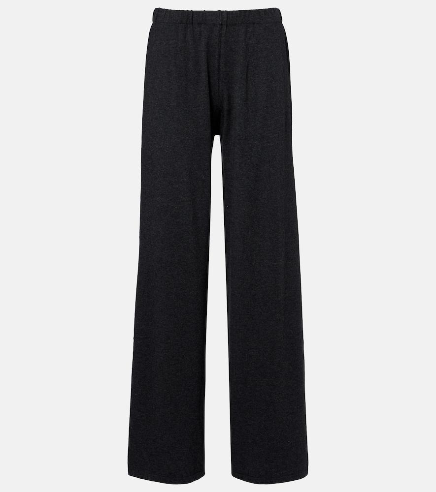 lisa yang aina cotton and cashmere wide-leg pants