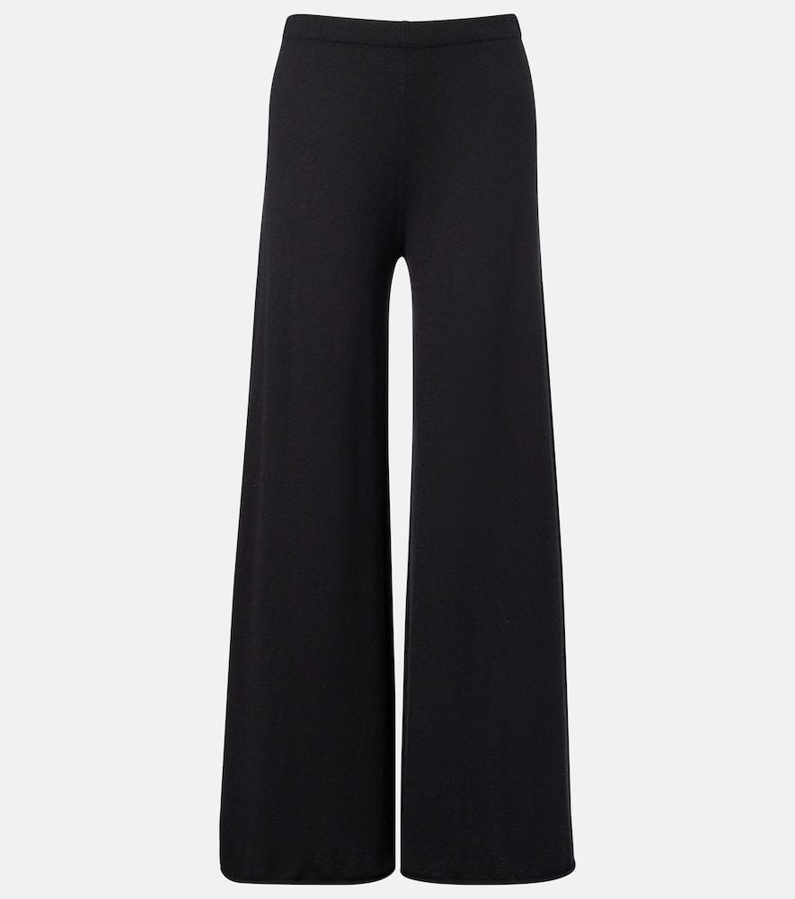 lisa yang ainsley cotton and cashmere wide-leg pants