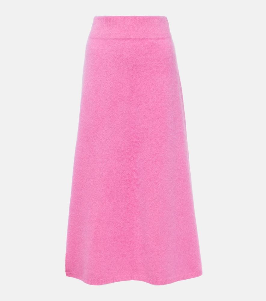 lisa yang asta high-rise cashmere midi skirt