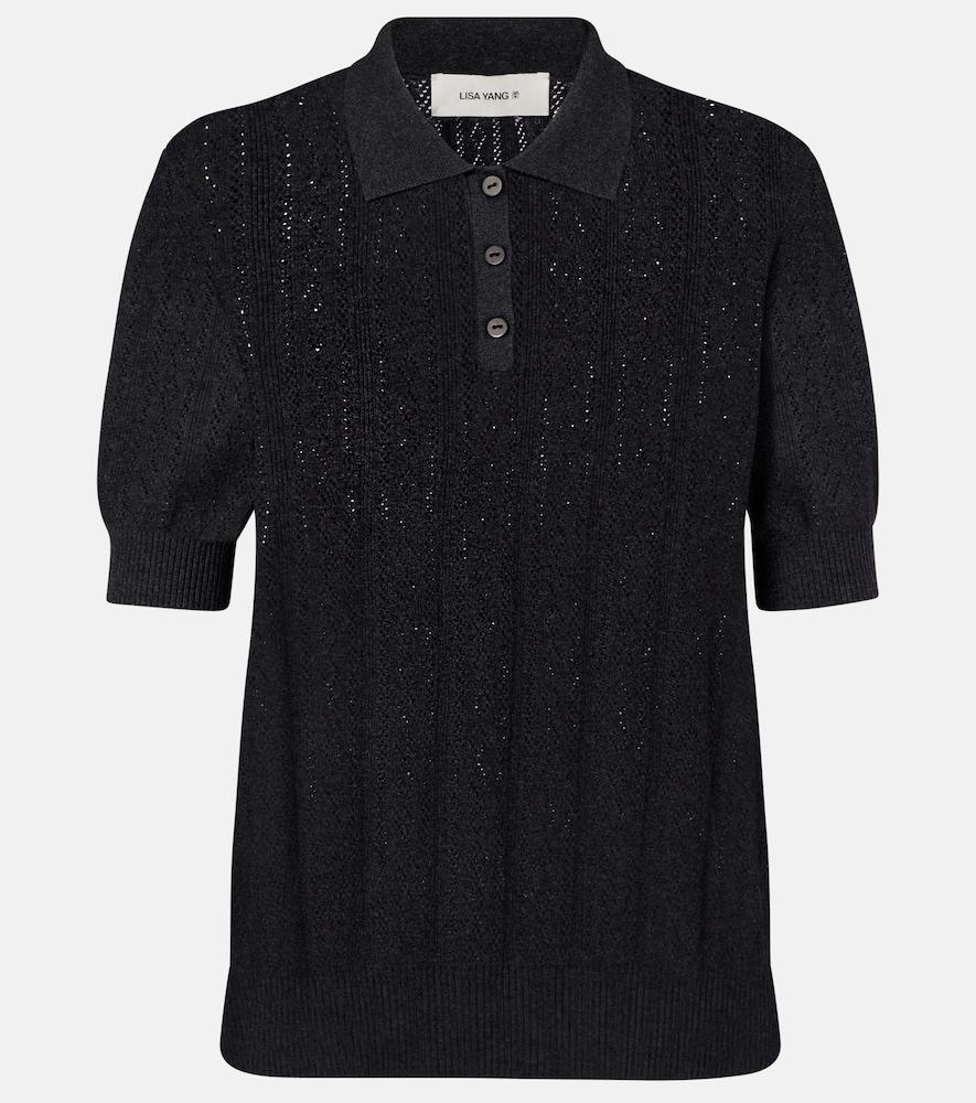 lisa yang cristine cotton and cashmere polo sweater