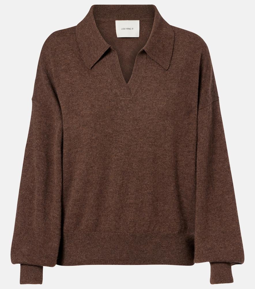 lisa yang katriel cashmere polo sweater