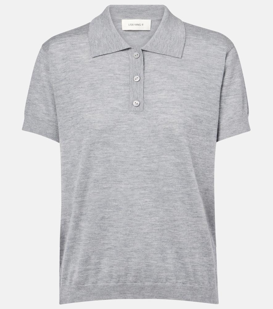 lisa yang nai knitted cashmere polo shirt