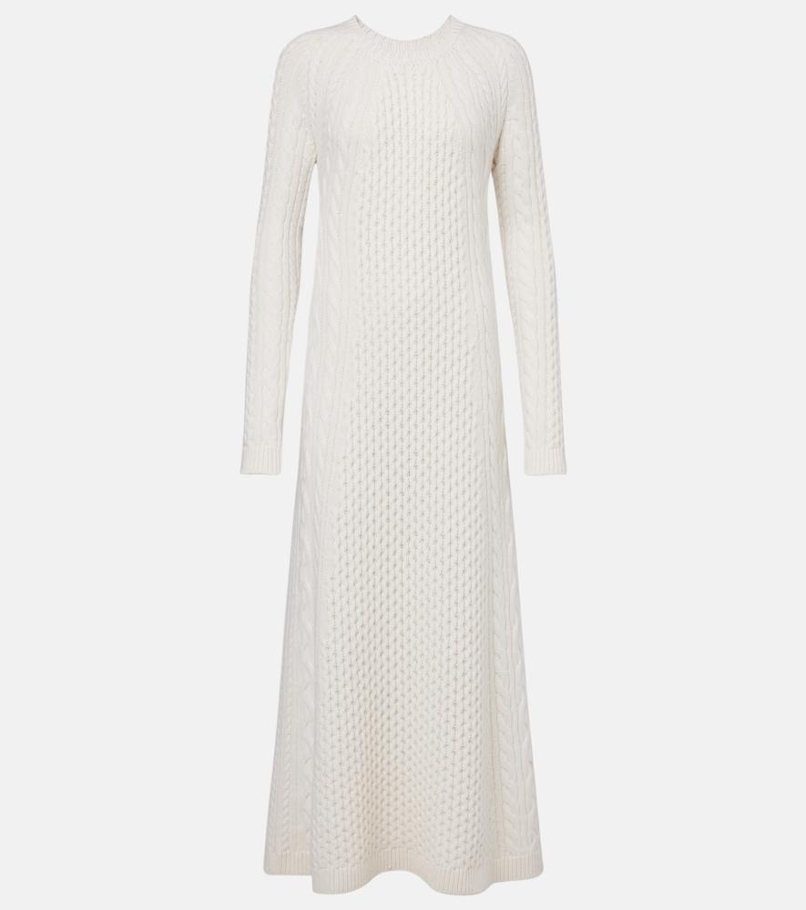 lisa yang nyla cable-knit cashmere maxi dress