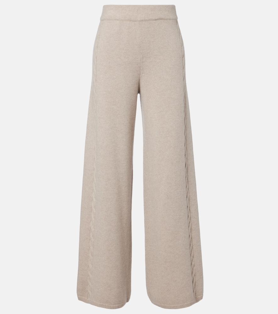 lisa yang olanda cashmere wide-leg pants