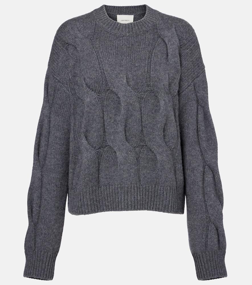 lisa yang sammie cable-knit cashmere sweater