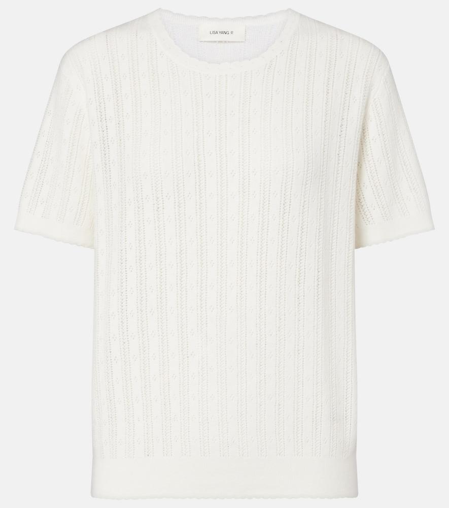 lisa yang suyin pointelle cotton and cashmere sweater