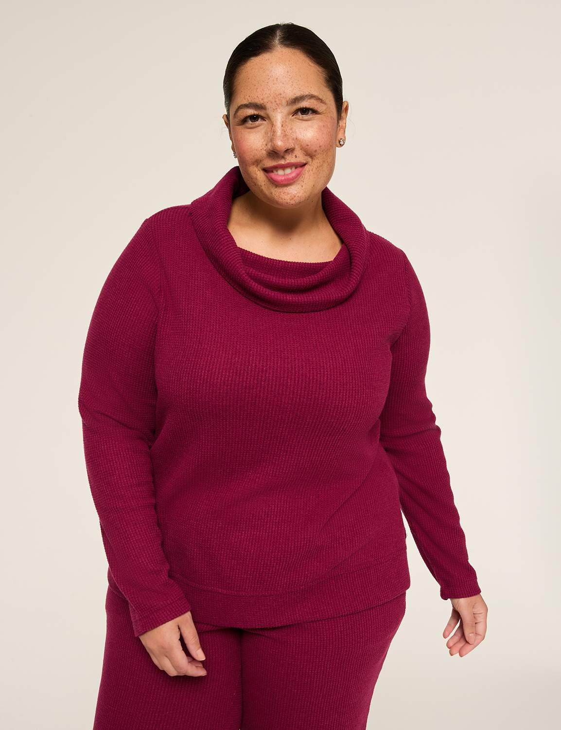 livi cowl-neck textured top