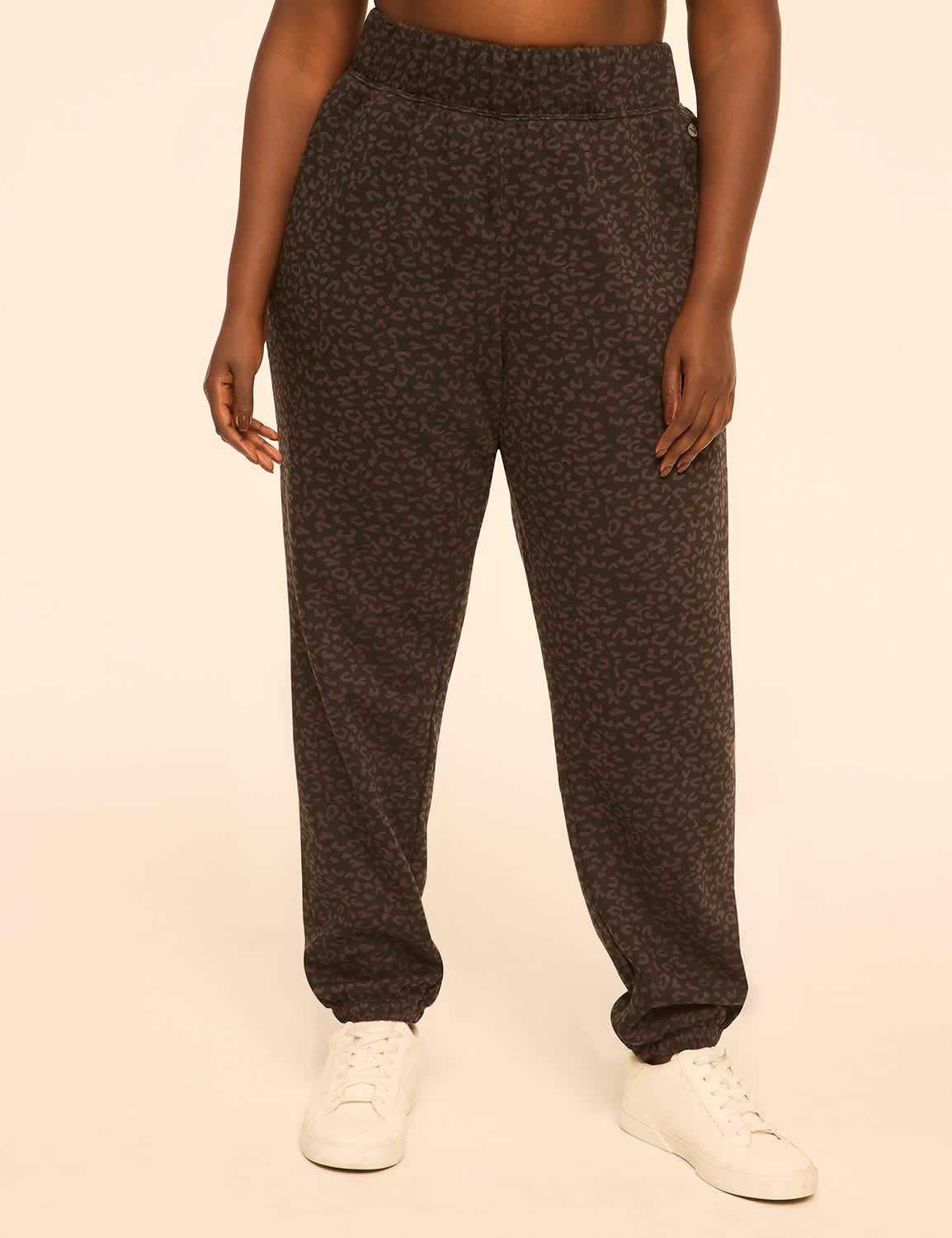 livi fleece leopard print jogger