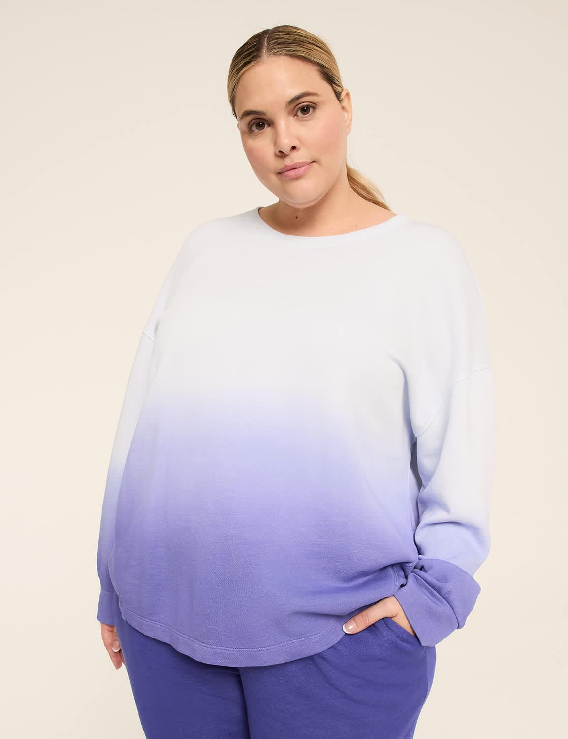 livi french terry ombre crew-neck sweatshirt