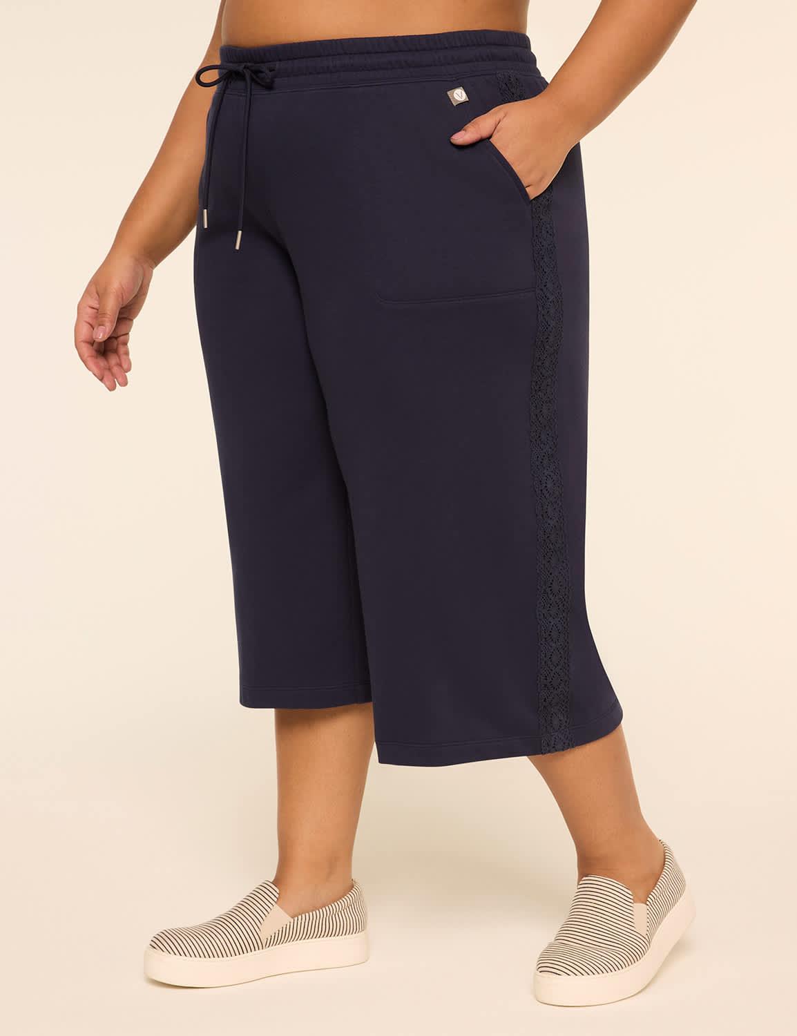 livi french terry relaxed straight capri