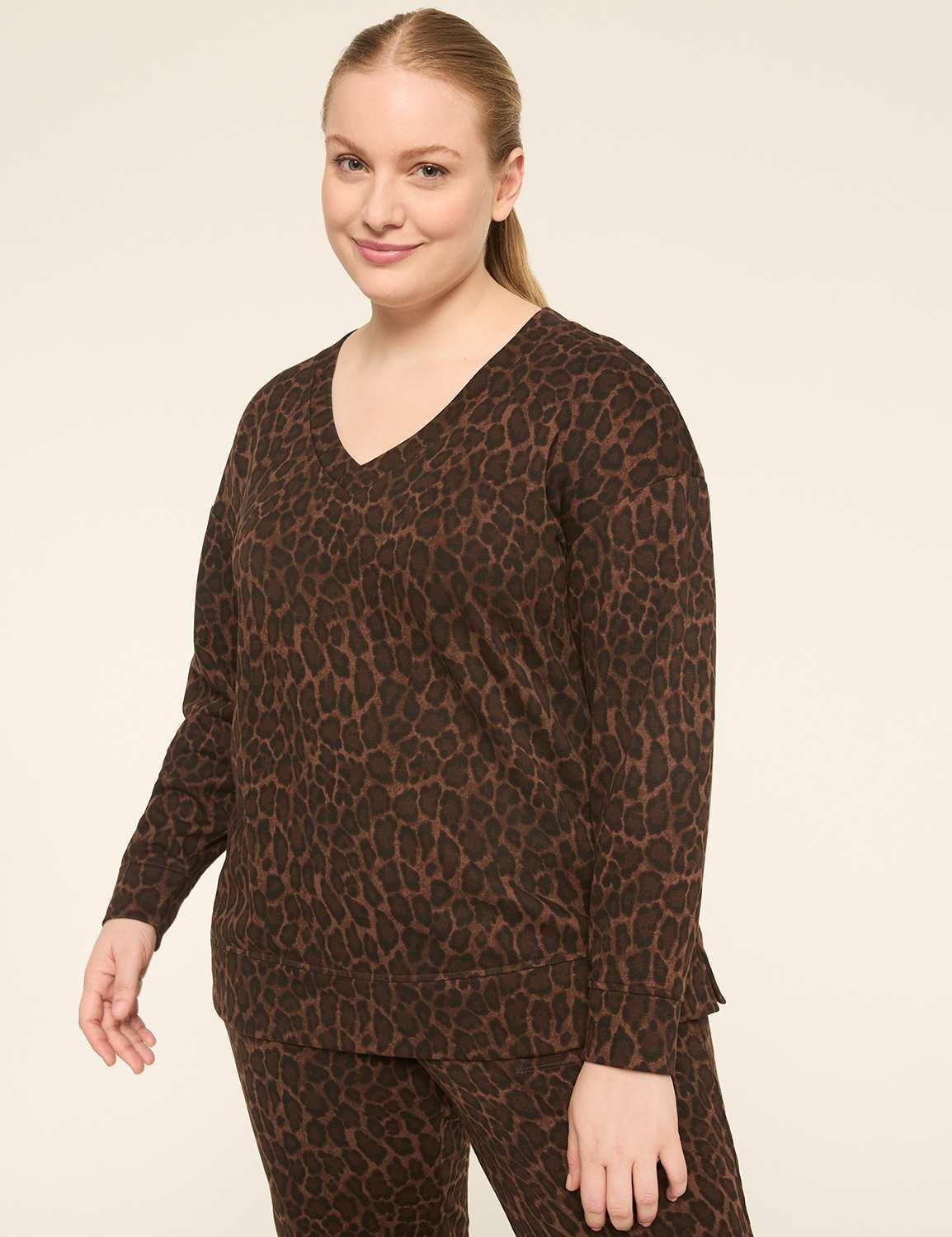 livi french terry v-neck sweatshirt