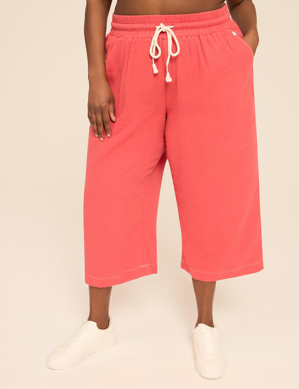 livi gauze relaxed straight crop pant