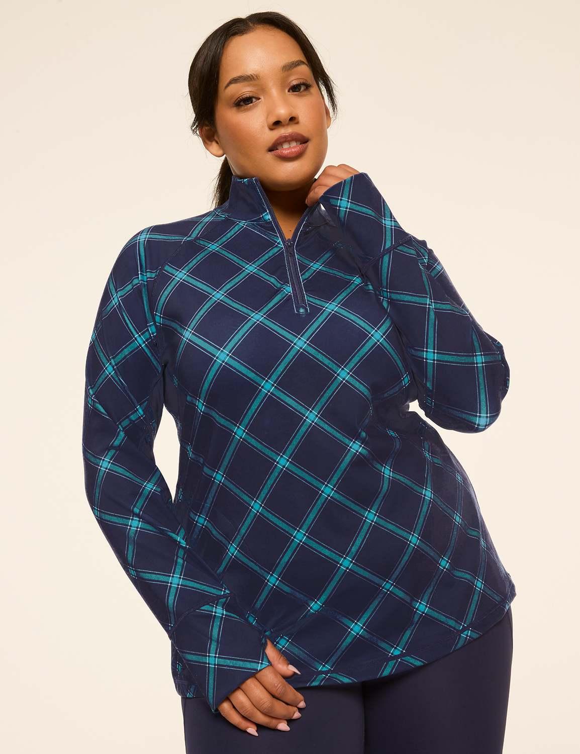 livi go-getter wicking half-zip mock-neck jacket