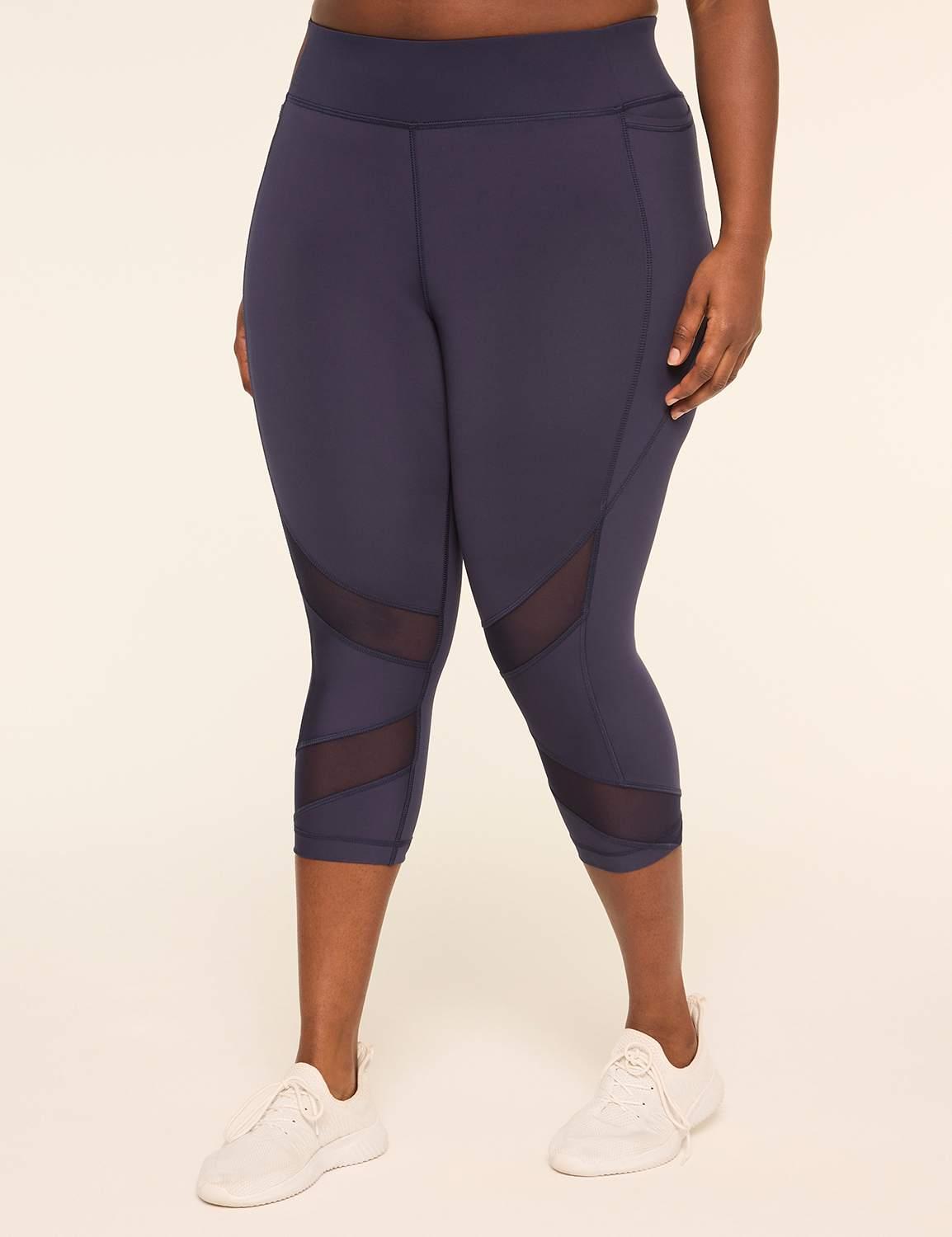 livi go-getter wicking mesh-detail 21" capri legging