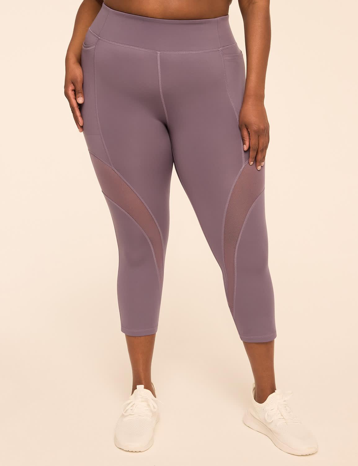 livi go-getter wicking mesh-detail 21" capri legging
