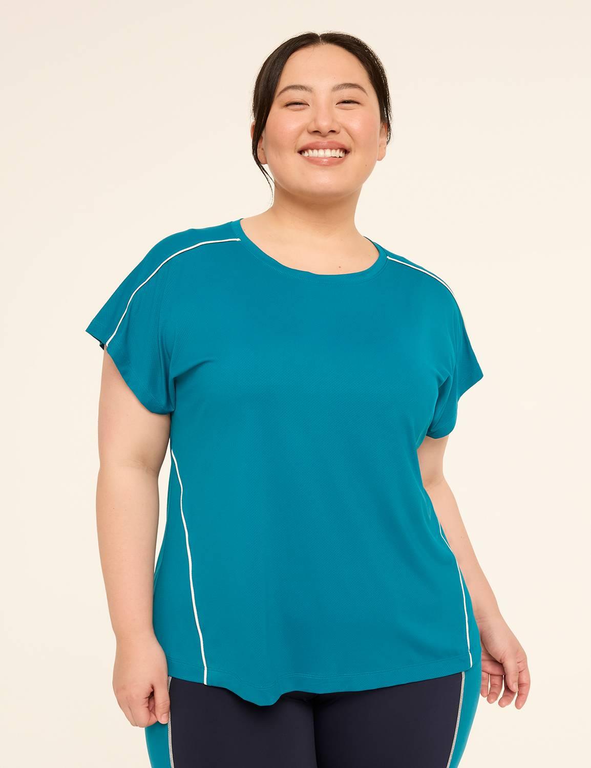 livi go-getter wicking textured crew-neck tee