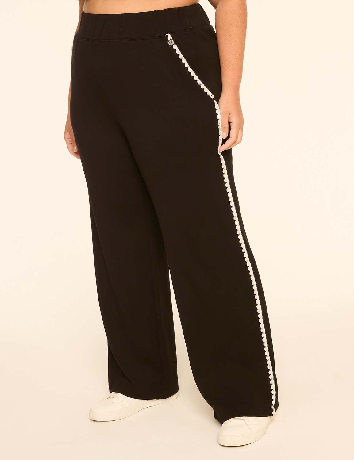 livi journey blanket-stitch relaxed straight pant