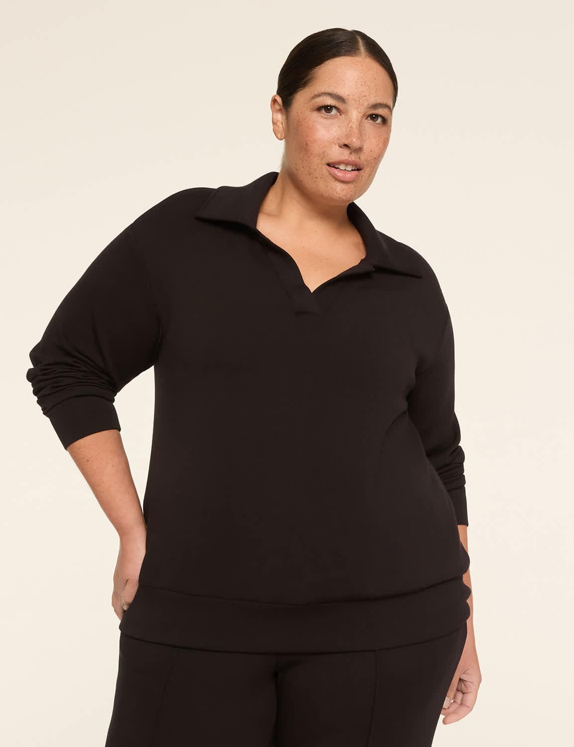 livi journey polo notch-neck pullover