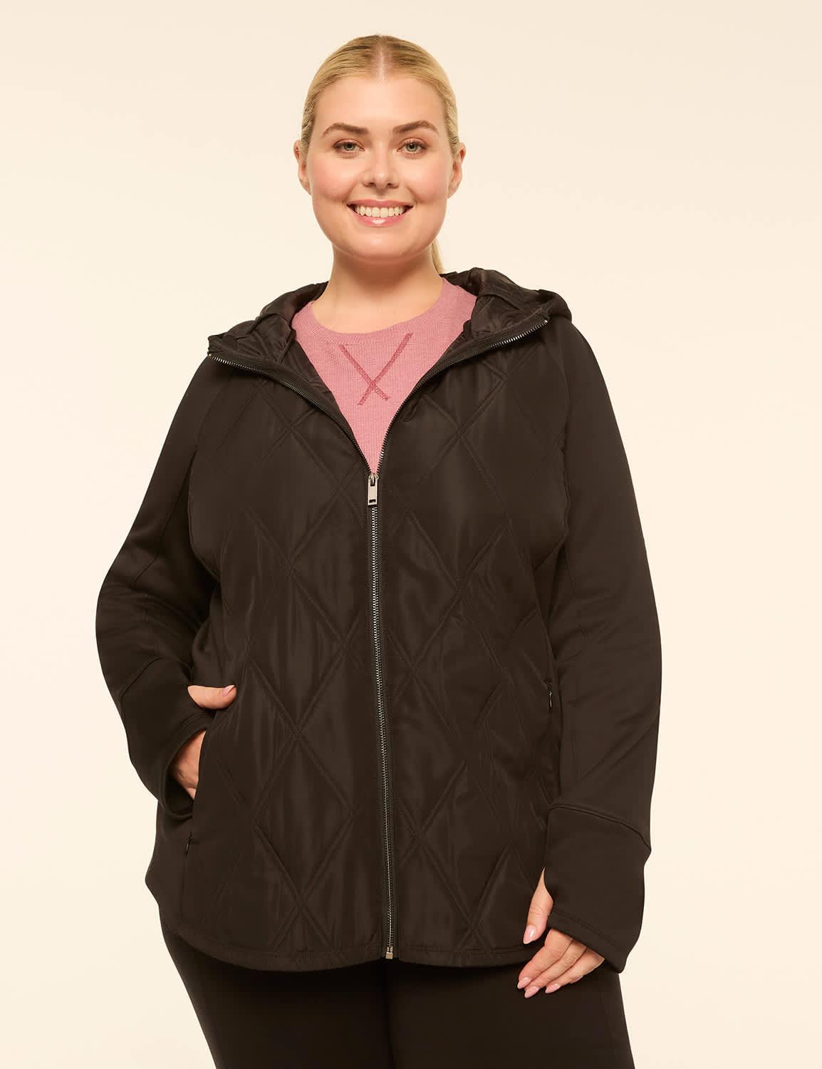 livi quilted hooded performance jacket