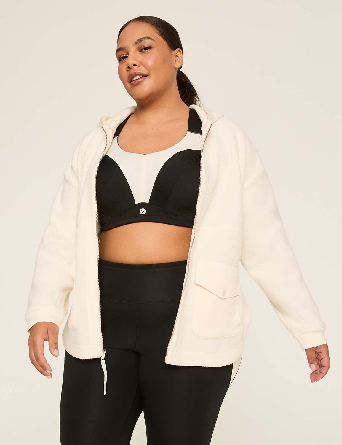 livi sherpa full-zip hooded jacket