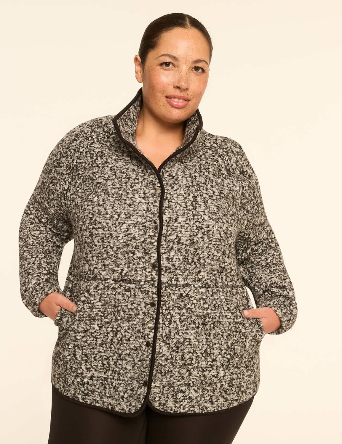 livi sherpa snap-front jacket