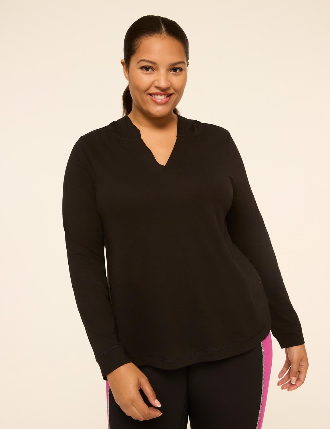 livi slub v-neck hoodie