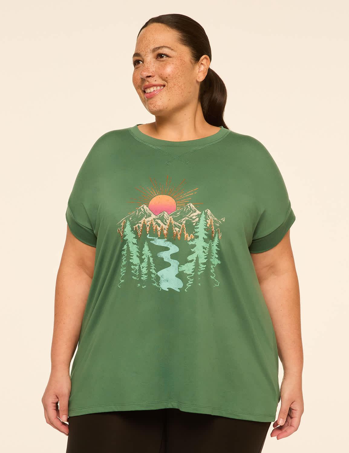 livi soft foiled mountain graphic tee