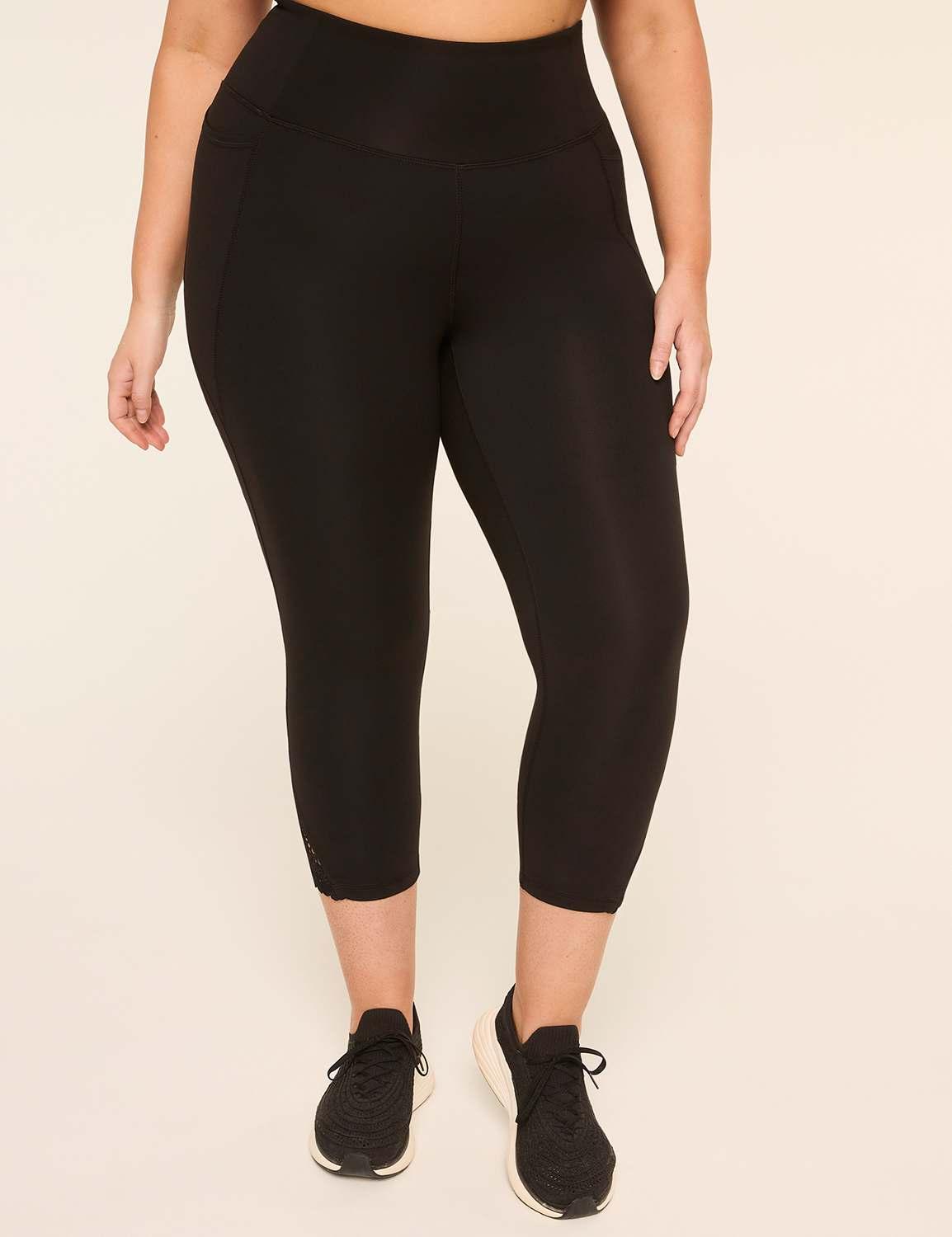 livi soft lace-detail 21" capri legging