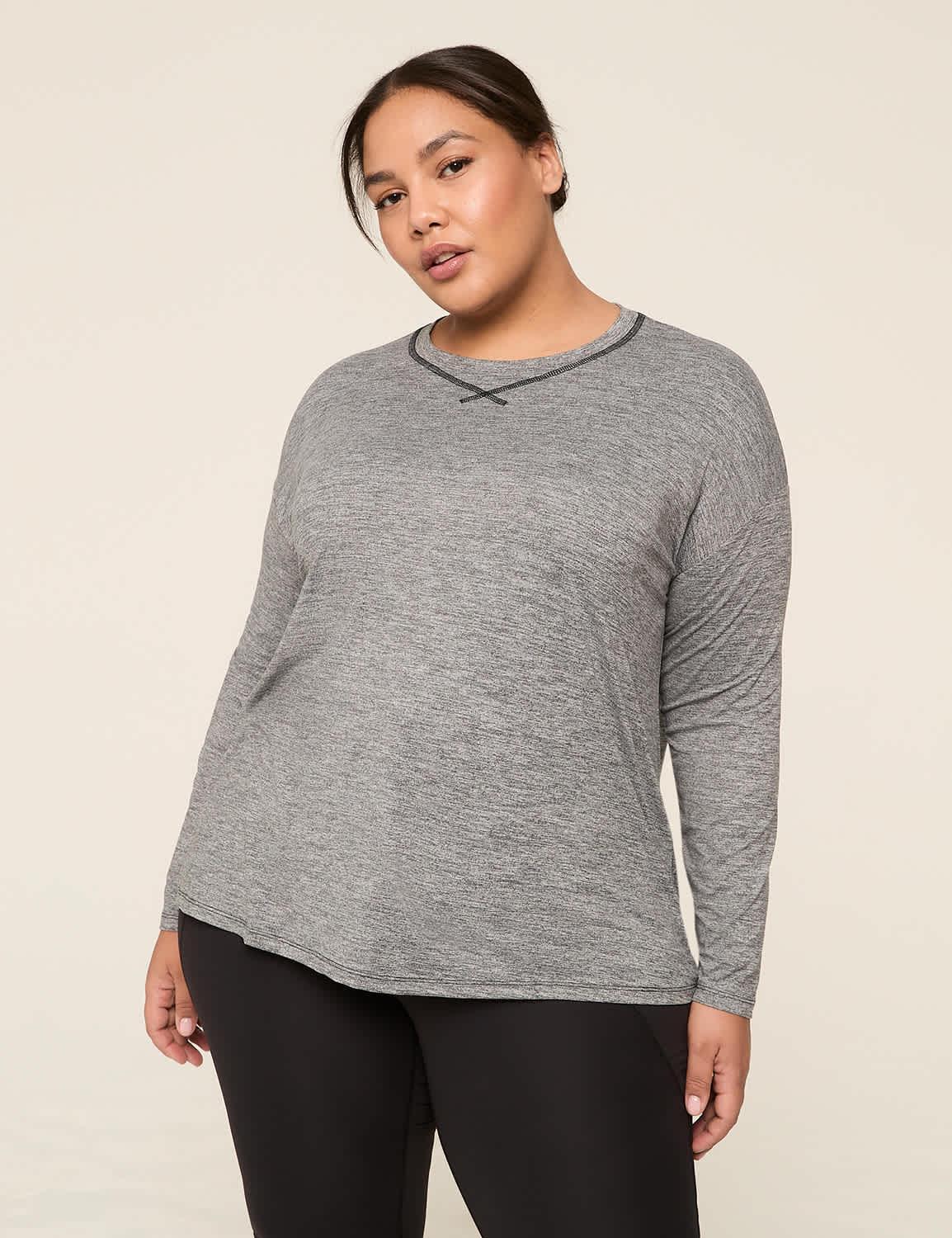 livi soft long-sleeve crew-neck recycled tee