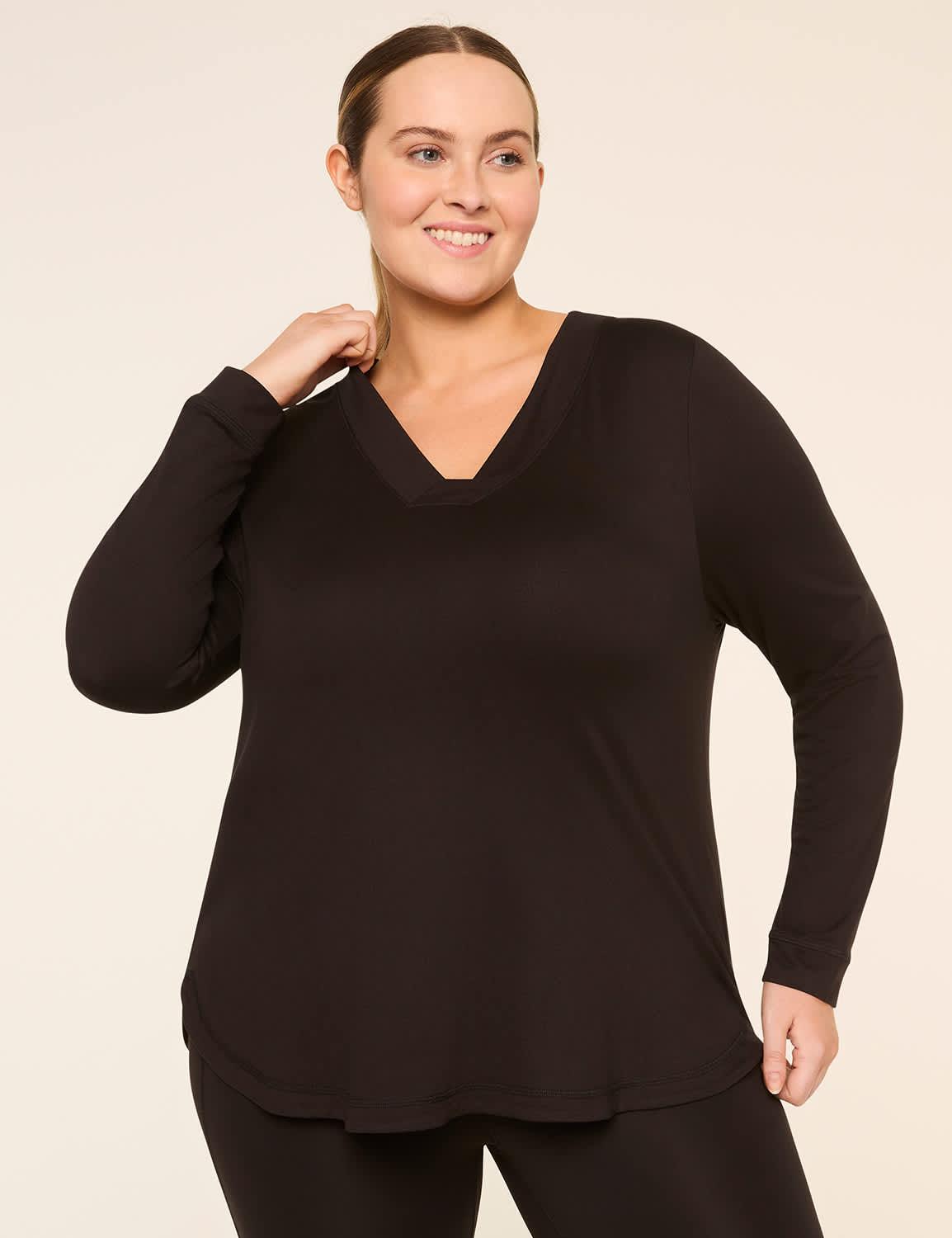 livi soft long-sleeve v-neck tee