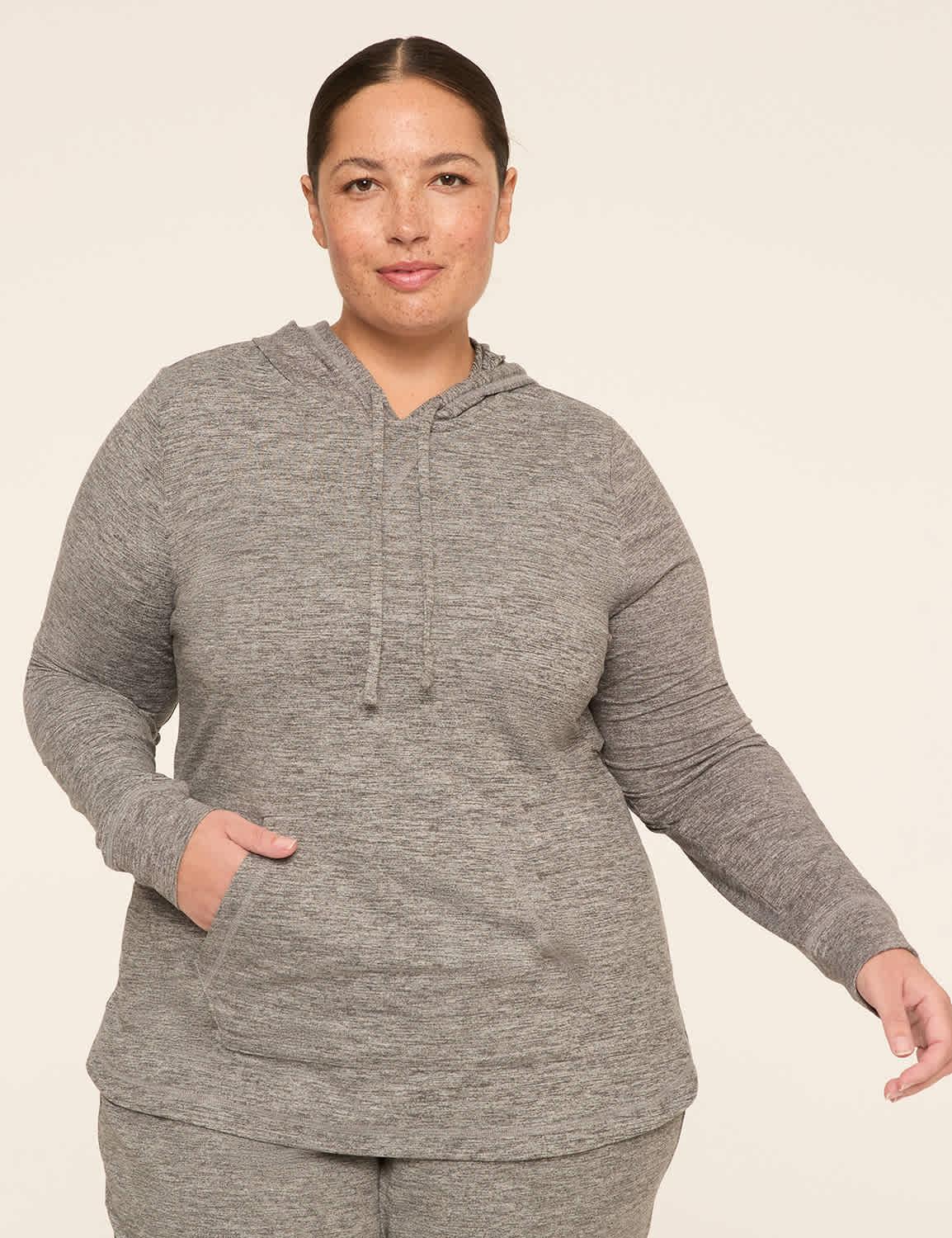 livi soft marl long-sleeve hoodie