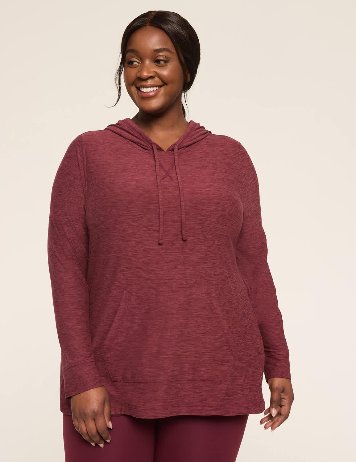 livi soft marled long-sleeve hoodie
