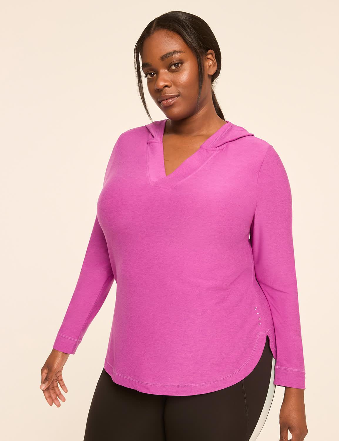 livi soft marled v-neck hoodie