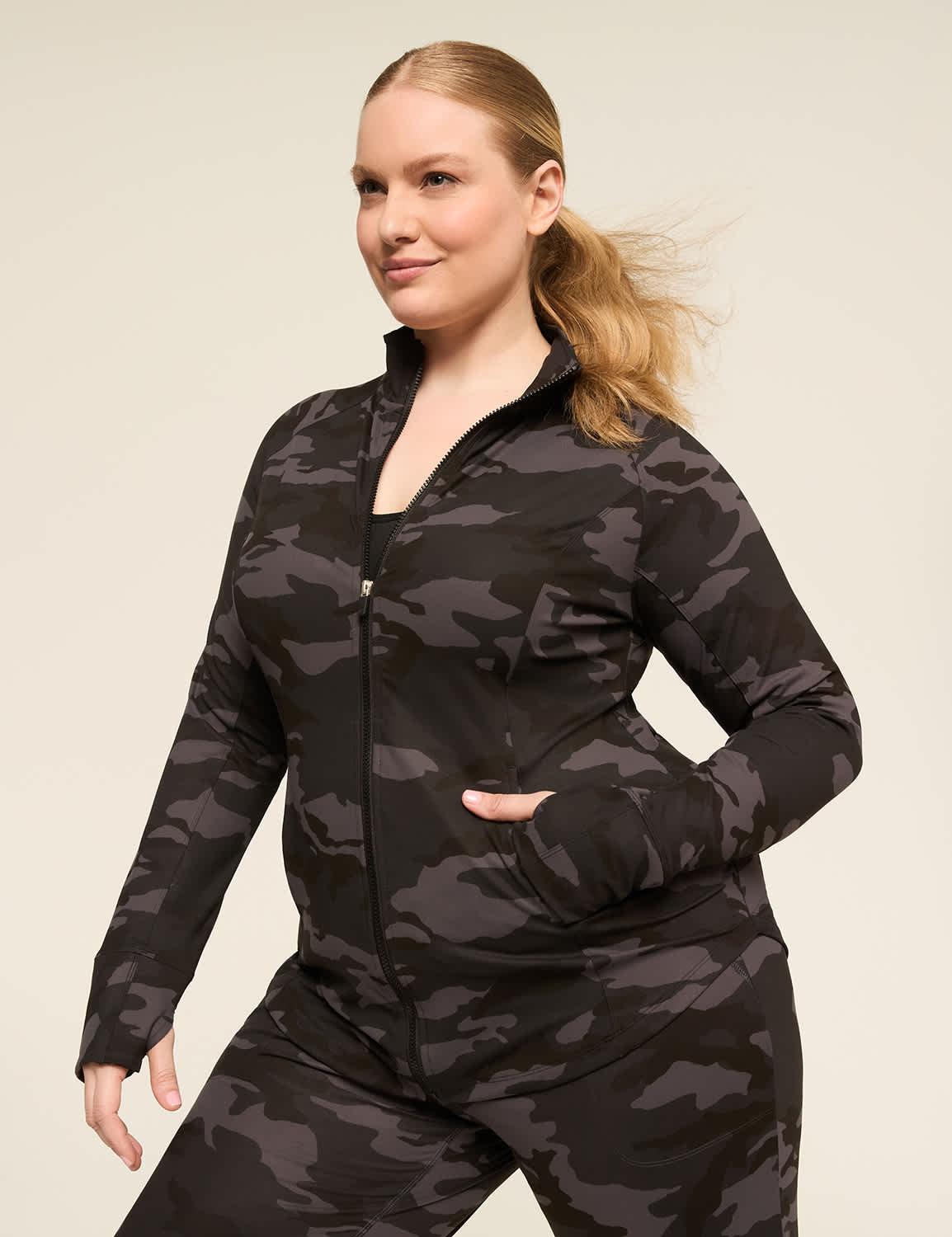 livi soft zip-front jacket